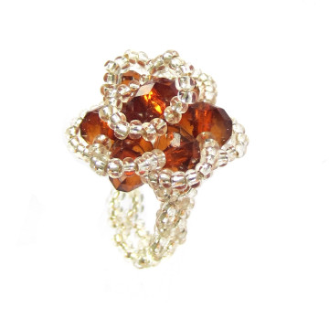 Bague PERLES marron