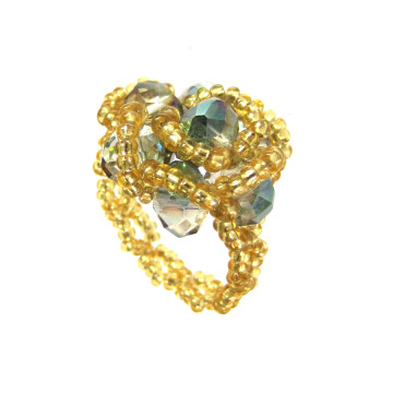 Bague PERLES verte