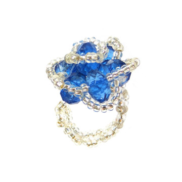 Bague PERLES bleues
