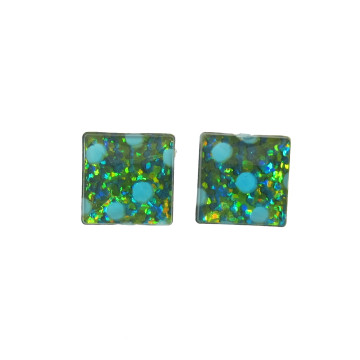 Boucles d'oreilles ARTY vertes