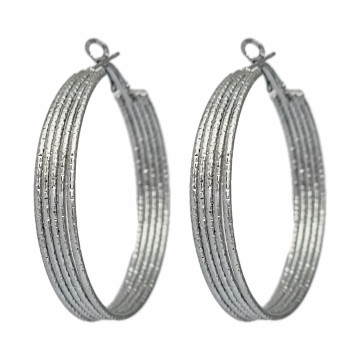 Boucles d'oreilles MIRA couleur argent - petit modèle