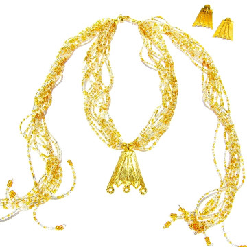 Collier et boucles d'oreilles africaine KASSIDJÉ