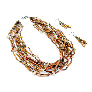 Collier et boucles d'oreilles KENYA