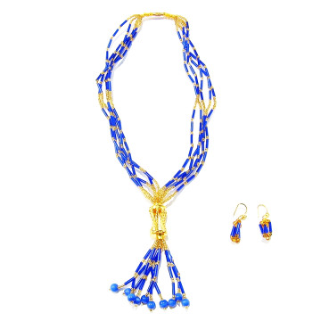 Collier et boucles d'oreilles africaine AKOKAWASO