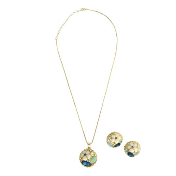Collier et boucles d'oreilles plaqué or ALICE