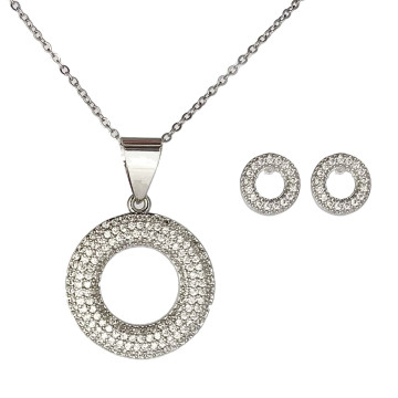 Collier et boucles d'oreilles COSMOS